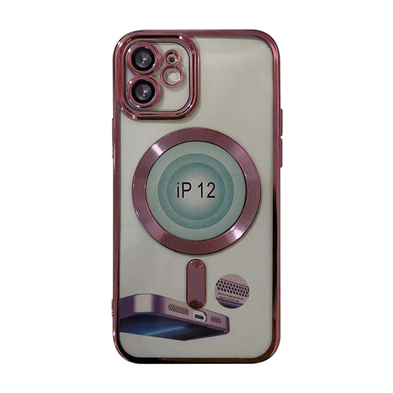 Magnetic Wireless Charging TPU Bumper Case For iPhone 14 Pro In Pink